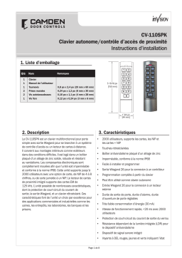 CAMDEN CV-110SPK Manuel utilisateur