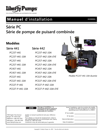 PC 441-10A | PC 442 | Liberty Pumps PC-Series Installation manuel | Fixfr