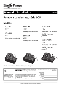 Liberty Pumps LCU-20Series Installation manuel