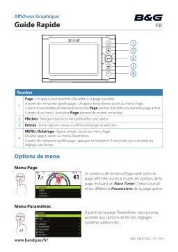 B&G H5000 Graphic Display Guide de démarrage rapide