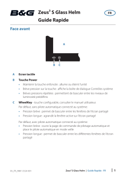 B&G Zeus3S Glass Helm Manuel utilisateur