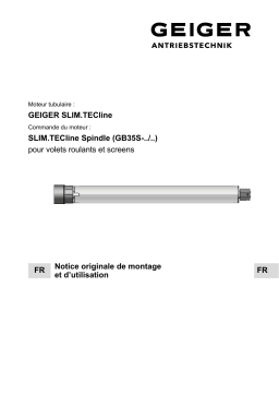 GEIGER SLIM.TECline Spindle Mode d'emploi