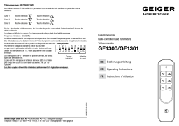 GEIGER Radio-controlled hand transmitters GF130. Mode d'emploi