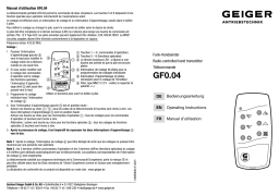 GEIGER Hand-held transmitter GF0.04 Mode d'emploi