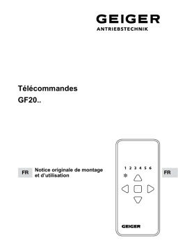 GEIGER Handheld transmitters GF20.. Mode d'emploi