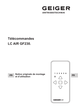 GEIGER Handheld transmitter LC AIR GF230. Mode d'emploi