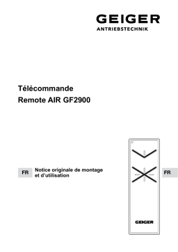 GEIGER Handheld transmitter Remote AIR GF2900 Mode d'emploi