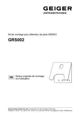 GEIGER Mounting kit Mode d'emploi