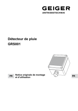 GEIGER Rain sensor GRS001 Mode d'emploi