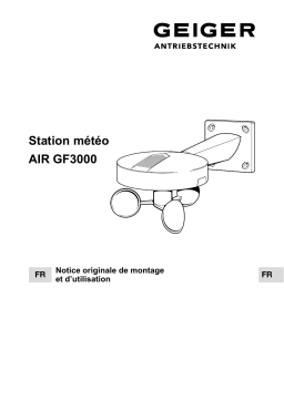 GEIGER Weather station AIR GF3000 Mode d'emploi