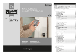 Burg-Wächter KeyAPP iOS Mode d'emploi