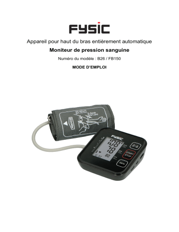 Fysic FB150 Bloeddrukmeter bovenarm Manuel utilisateur | Fixfr