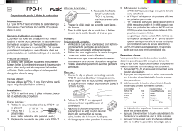 Fysic FPO-11 Saturatiemeter Manuel utilisateur