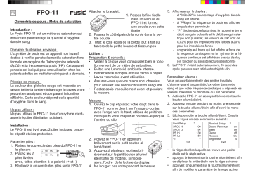 Fysic FPO-11 Saturatiemeter Manuel utilisateur | Fixfr