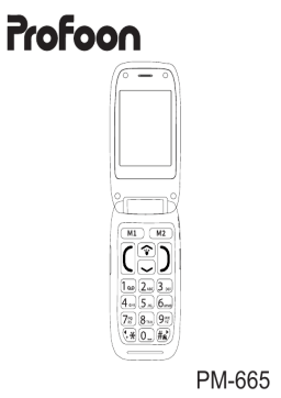 Profoon PM-665 Eenvoudige mobiele klaptelefoon met SOS noodknop Manuel utilisateur