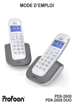 Profoon PDX-2608 DECT telefoon met grote toetsen en 1 handset Manuel utilisateur