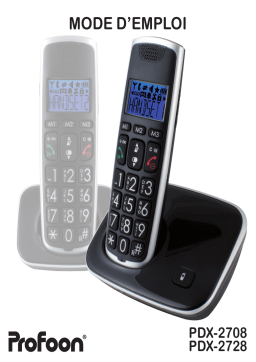 Profoon PDX-2728 DECT telefoon met grote toetsen en 2 handsets Manuel utilisateur