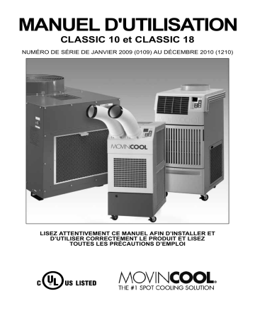 Movincool CL10 Air Conditioner Mode d'emploi | Fixfr