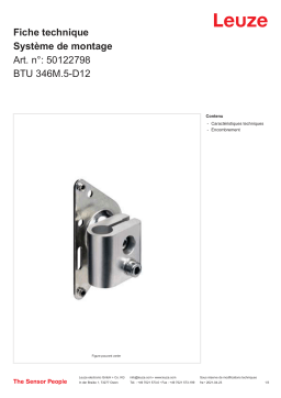 Leuze BTU 346M.5-D12 Montagesystem Manuel utilisateur