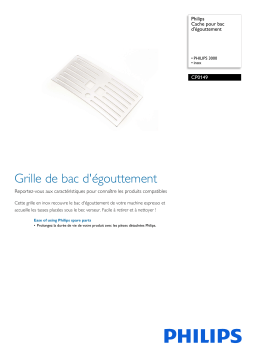 Philips CP0149/01 Cache pour bac d'égouttement Manuel utilisateur