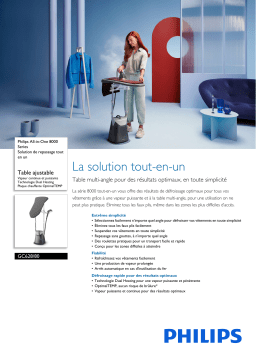 Philips GC628/80 All-in-One 8000 Series Solution de repassage tout en un Manuel utilisateur