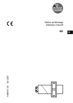 IFM IB5063 Inductive sensor Guide d'installation