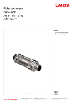 Leuze S-M12A-ET Stecker Manuel utilisateur