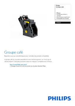 Philips CP0501/01 Groupe café Manuel utilisateur