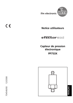 IFM PP7534 Pressure switch Mode d'emploi