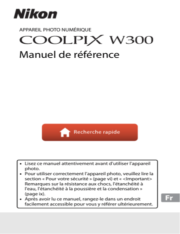 Nikon COOLPIX W300 Manuel utilisateur | Fixfr