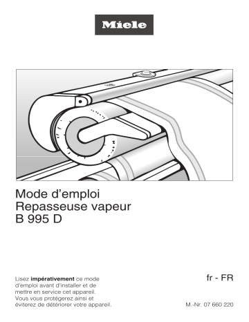 Miele B 995 D Repasseuse Manuel utilisateur | Fixfr