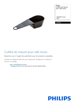 Philips CP0403/01 Cuillère de mesure pour café moulu Manuel utilisateur