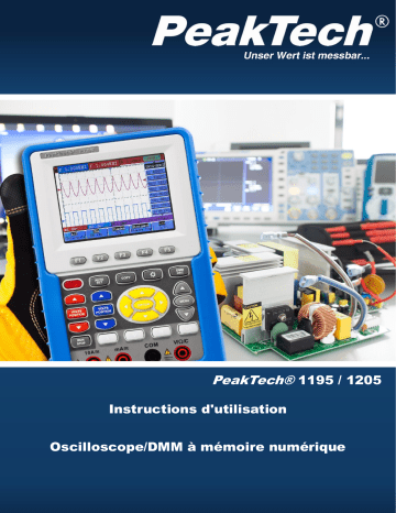 P 1205 | PeakTech P 1195 100 MHz / 2 CH, 1 GS/s handheld oscilloscope Manuel du propriétaire | Fixfr