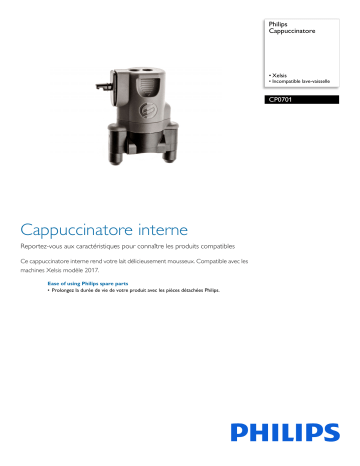 Philips CP0701/01 Cappuccinatore Manuel utilisateur | Fixfr