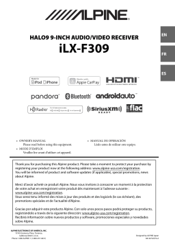 Alpine iLX-F309 Receiver Manuel du propriétaire