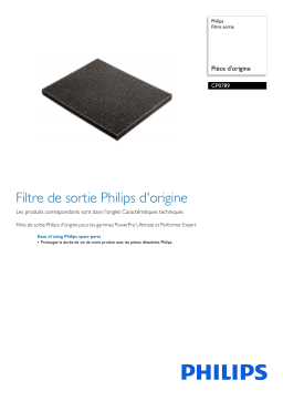 Philips CP0789/01 Filtre sortie Manuel utilisateur