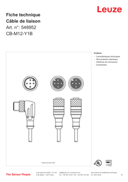 Leuze CB-M12-Y1B Verbindungsleitung Manuel utilisateur