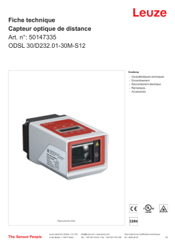 Leuze ODSL 30/D232.01-30M-S12 Optischer Abstandssensor Manuel utilisateur