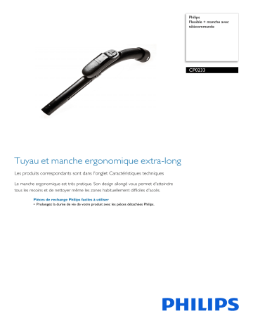 Philips CP0233/01 Flexible + manche avec télécommande Manuel utilisateur | Fixfr