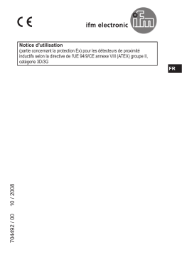 IFM IIT22A Inductive sensor Mode d'emploi