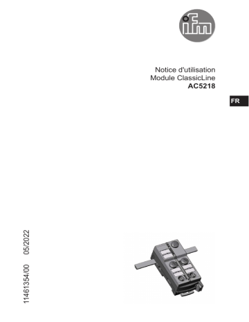IFM AC5218 AS-Interface ClassicLine module Mode d'emploi | Fixfr