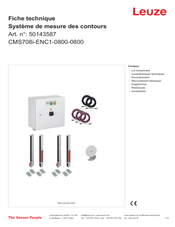 Leuze CMS708i-ENC1-0800-0800 Konturmesssystem Manuel utilisateur | Fixfr