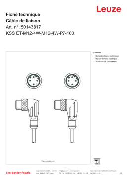 Leuze KSS ET-M12-4W-M12-4W-P7-100 Verbindungsleitung Manuel utilisateur