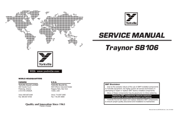 TRAYNOR SB106 Manuel utilisateur | Fixfr