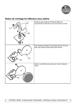 IFM E20915 Mounting set for reflector Guide d'installation