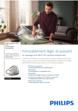 Philips PSG7040/10R1 PerfectCare 7000 Series Centrale vapeur - Reconditionnée Manuel utilisateur