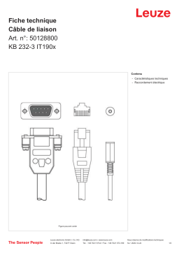 Leuze KB 232-3 IT190x Verbindungsleitung Manuel utilisateur