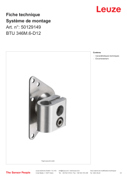 Leuze BTU 346M.6-D12 Montagesystem Manuel utilisateur