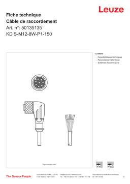 Leuze KD S-M12-8W-P1-150 Anschlussleitung Manuel utilisateur