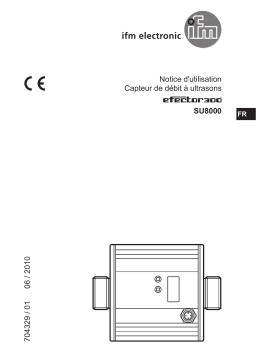 IFM SU8010 Ultrasonic flow meter Mode d'emploi